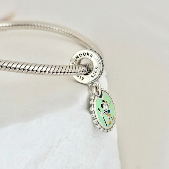 Pandora Mickey Disney's Wilderness Lodge Dangle S925 Silver Charm - Picture 4 of 5